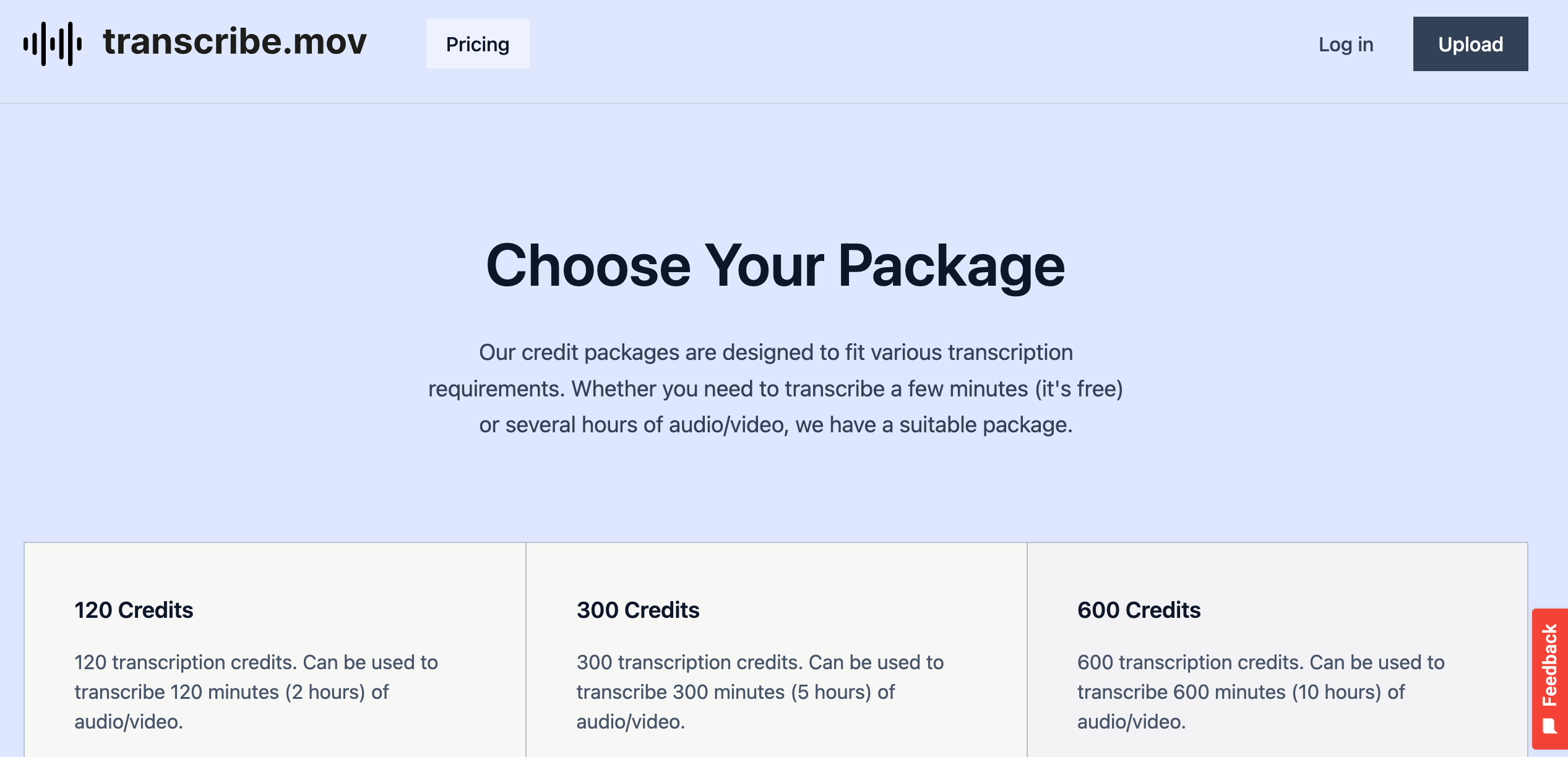 transcribe.mov package screenshot